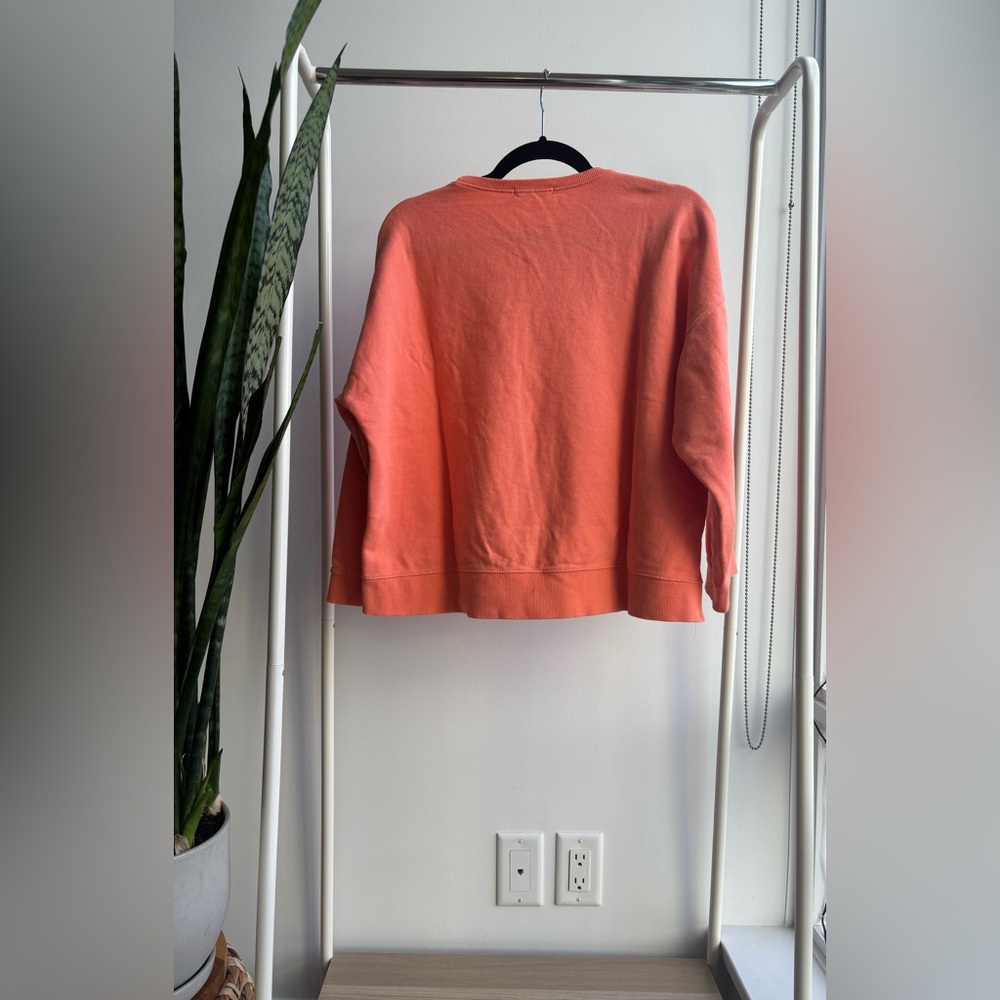 OAK & FORT | Bright Orange Cropped Sweatshirt - Picture 2 of 8